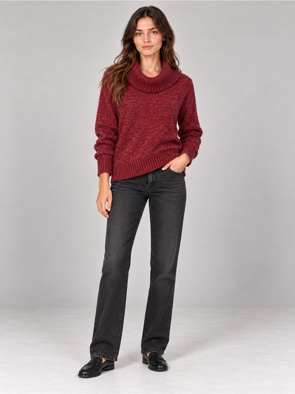 Letty & Me Red Turtleneck Pullover Sweater NWT Women’s Medium
